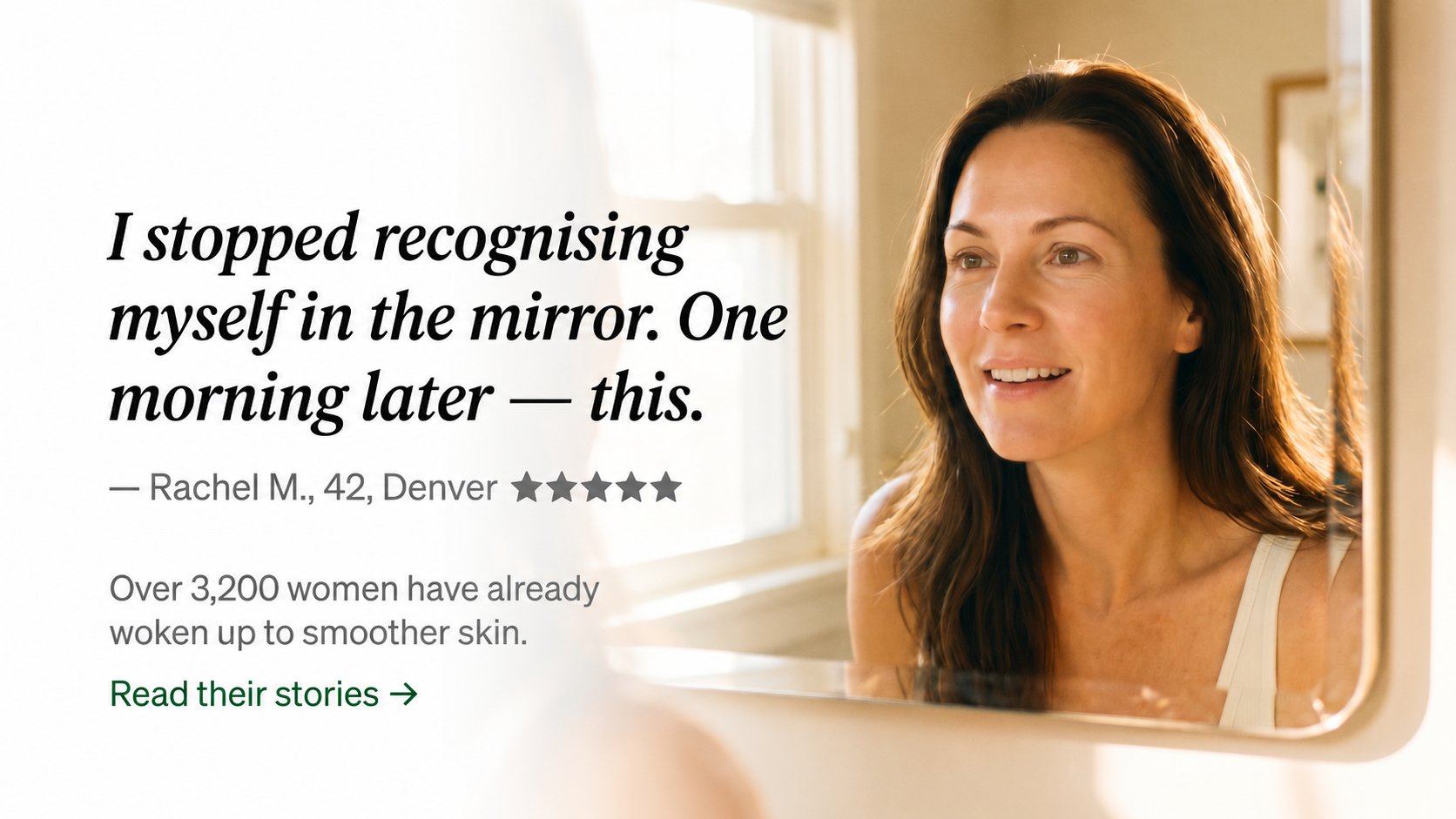 I stopped recognising myself in the mirror. One morning later — this.